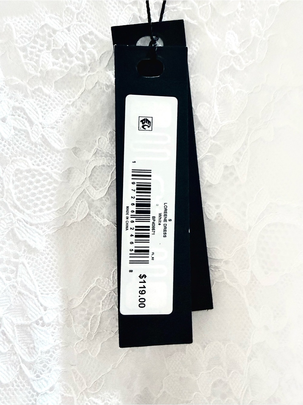 Steve Madden White Lace Tiered Midi Dress with Spaghetti Straps - Picture 9 of 10